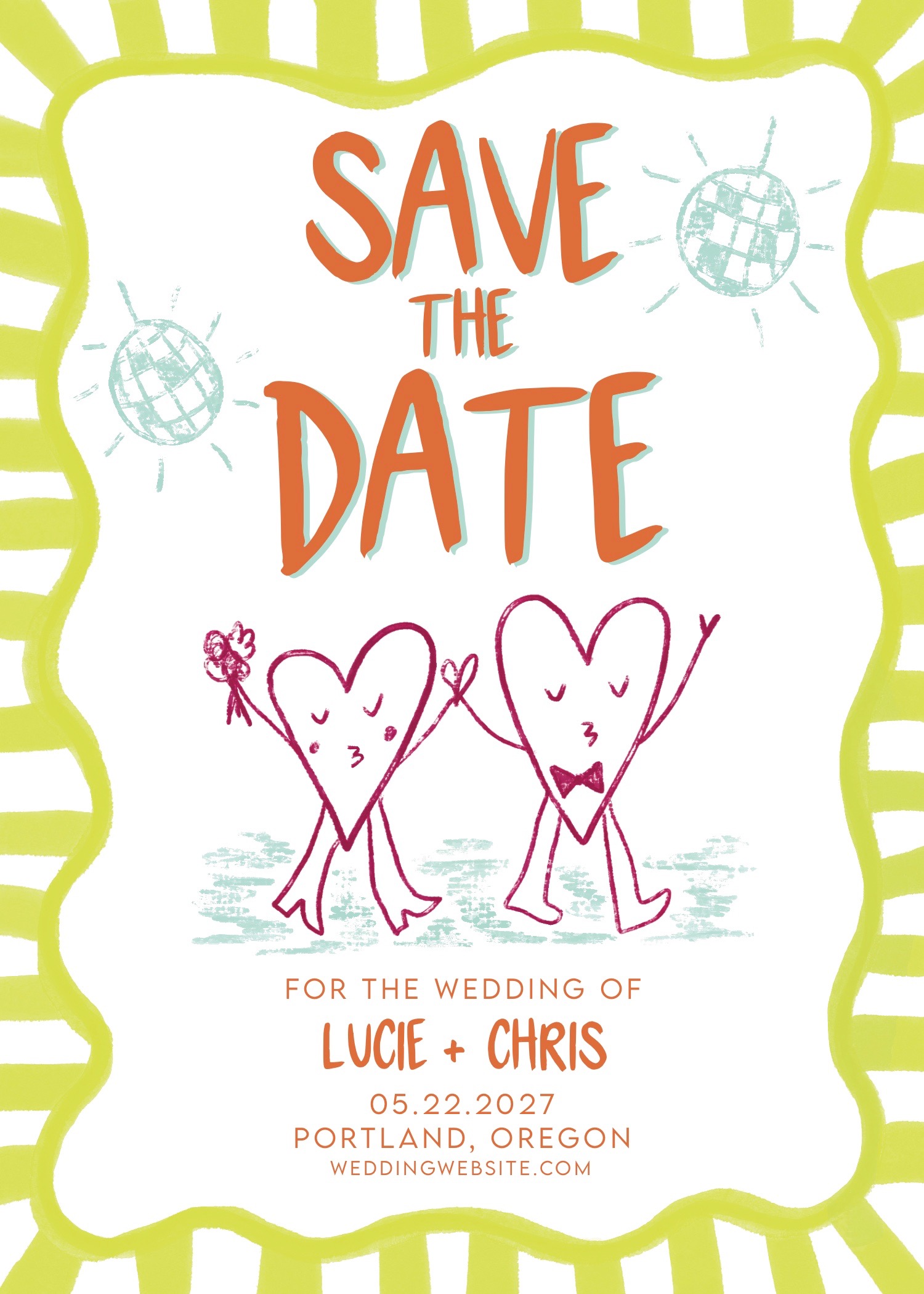 Lucie and Chris save the date
